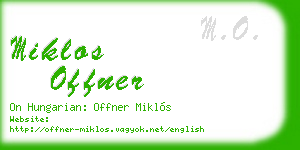 miklos offner business card