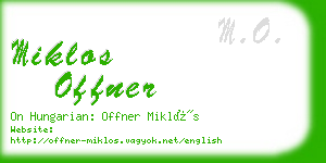 miklos offner business card